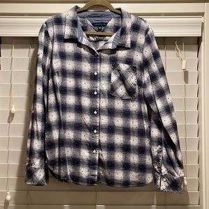 Tommy Hilfiger Navy and White button down
